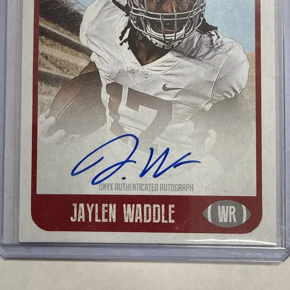 JAYLEN WADDLE 2021 ONYX VINTAGE ROOKIE RC AUTOGRAPH AUTO *BRONCOS*